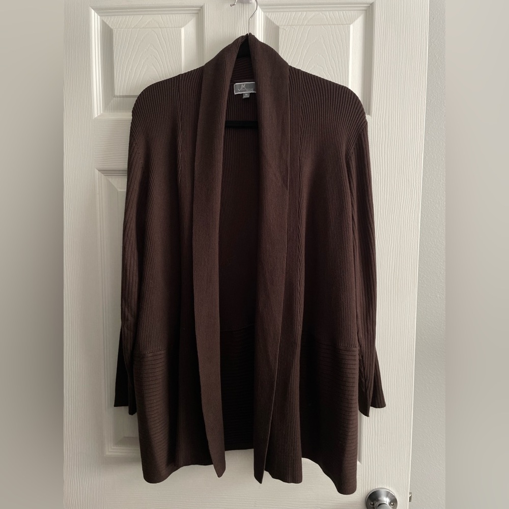 Brown sweater cardigan 1x